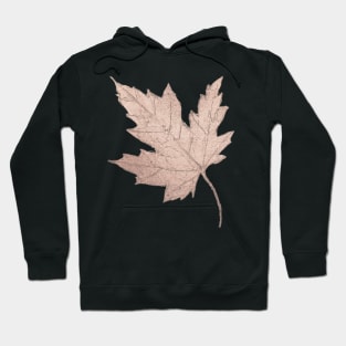 Maple Leaf/Faux Rose Gold Foil Hoodie